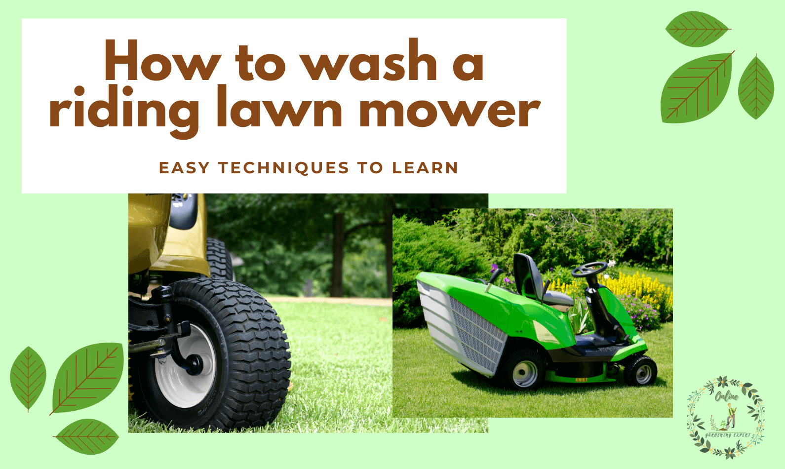 how to wash a riding lawn mower