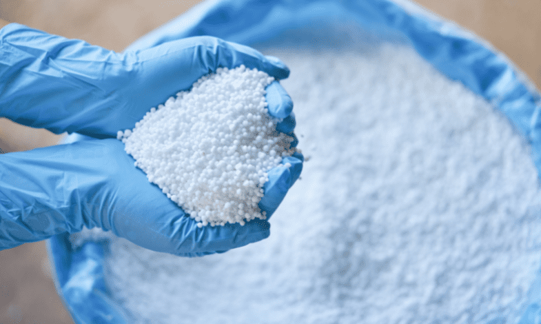 Nitrogen fertilizer in the urea form